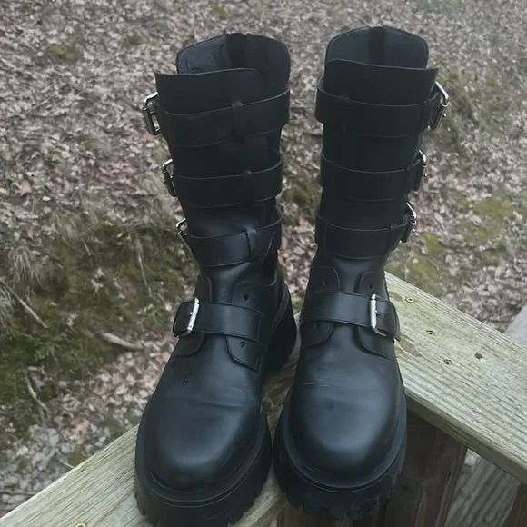 Jonak Size 8 Women's Black Strappy Boots - Picture 4 of 10